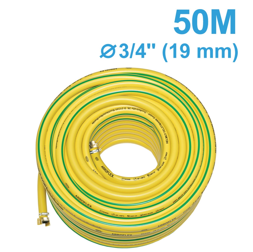 Ống tưới vườn PVC lưới chỉ Evertec 6326 ARROFLEX 19mm(3/4'') 50m