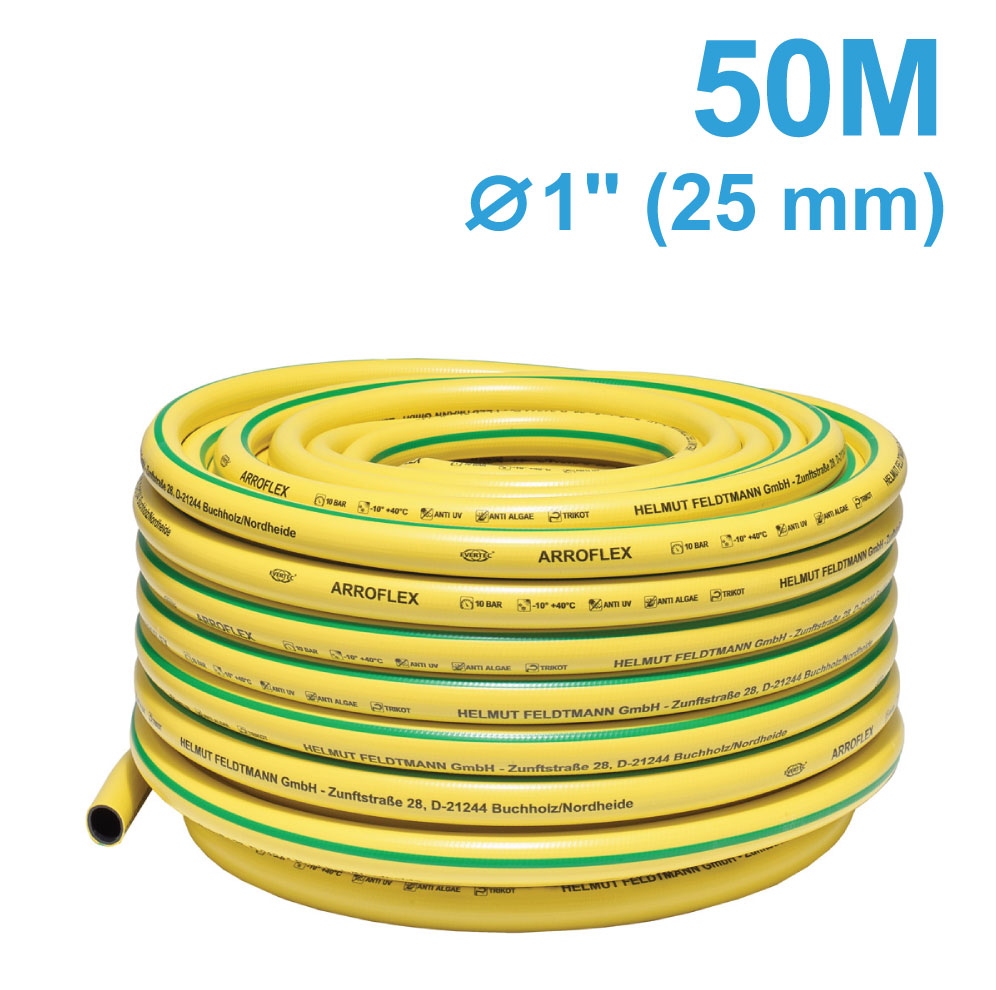 Ống nước nhựa PVC lõi chỉ Evertec 6330 ARROFLEX, phi 27mm (1 inch), áp suất 10 bar, cuộn 50m