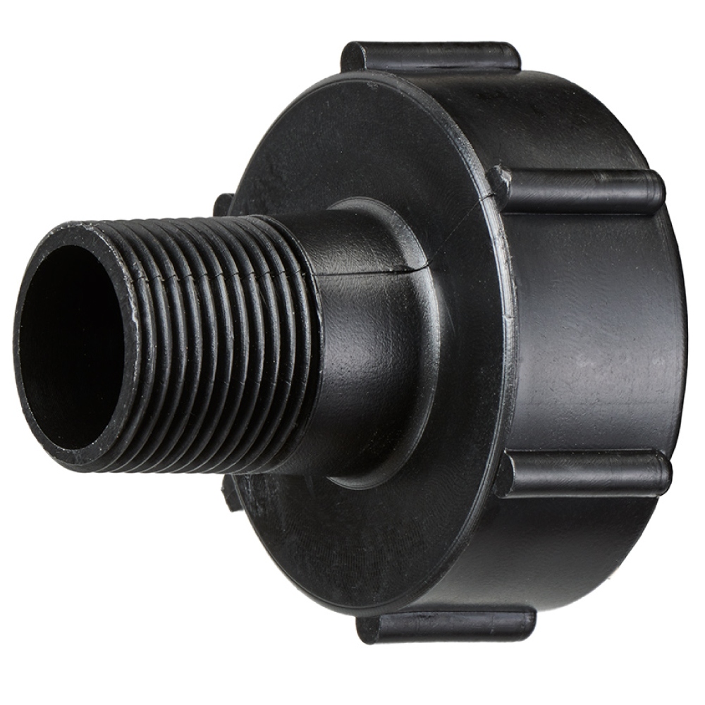 Đầu nối bồn IBC Evertec 7605 ren S60x6 sang ren ngoài 1 inch