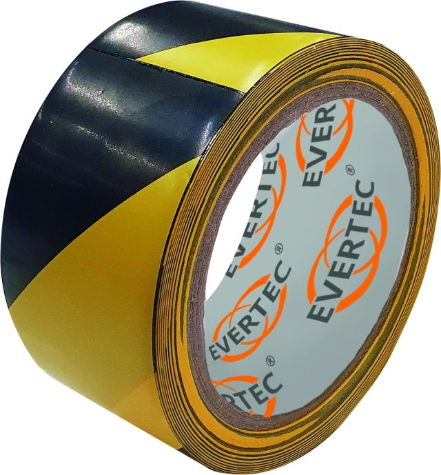 Băng keo cảnh báo tự dính Evertec 8116 Màu Đen và Vàng 50mm x 25m