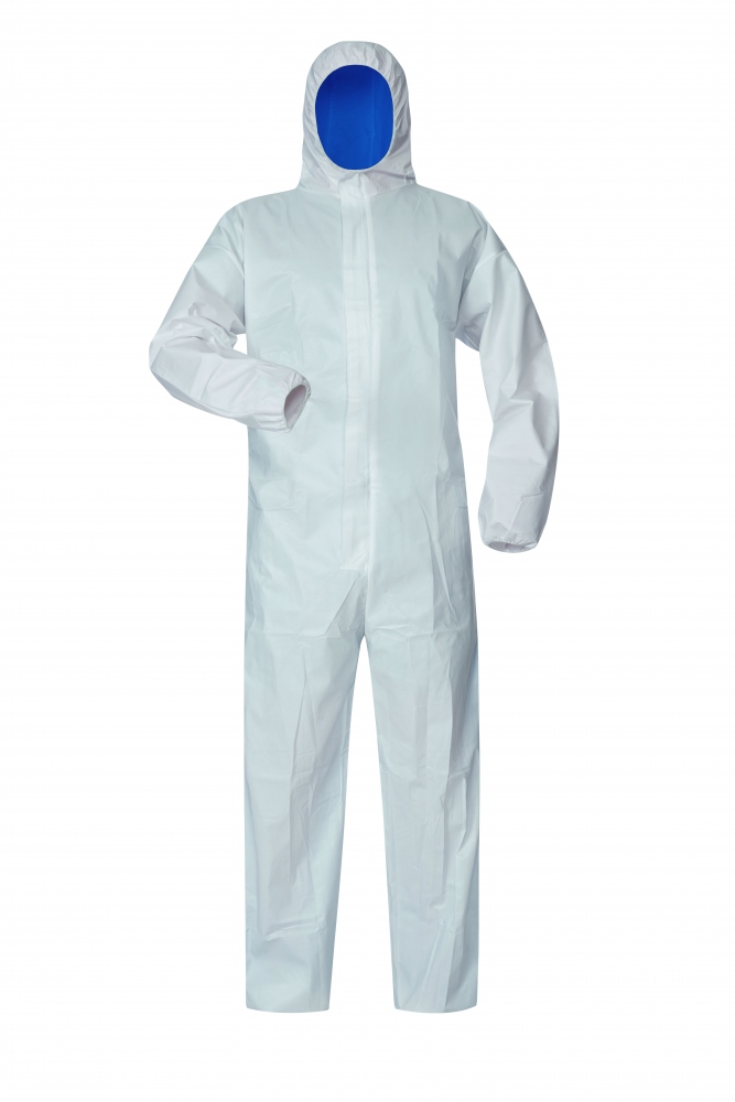Bộ quần áo bảo hộ Tector 2963 SPANDAU màu trắng, thiết bị bảo vệ cá nhân (PPE) loại 3, kiểu 5-B/6-B