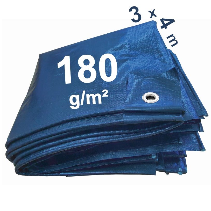 F-84332/3040 Bạt nhựa PE màu xanh 180g/m² 3m x 4m