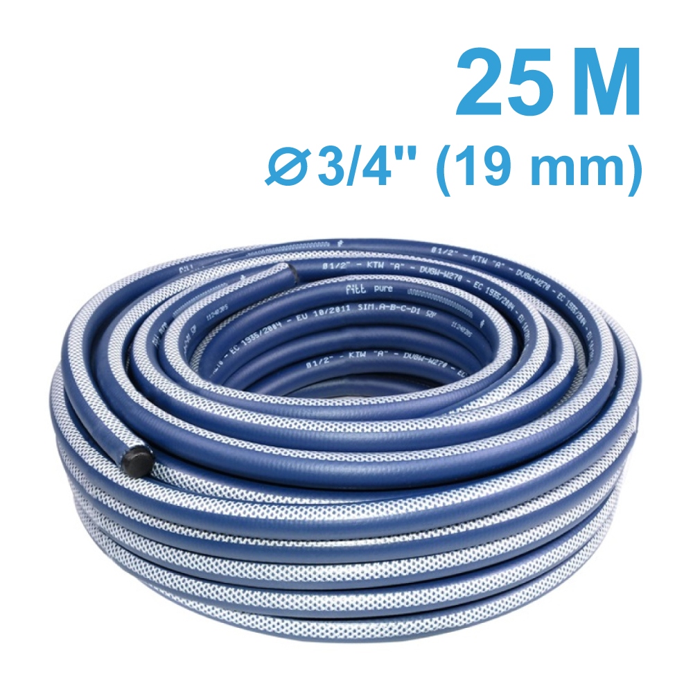 Ống dẫn nước uống Fitt PURE chất liệu TPE, chứng nhận an toàn thực phẩm, 3/4 inch, 25m