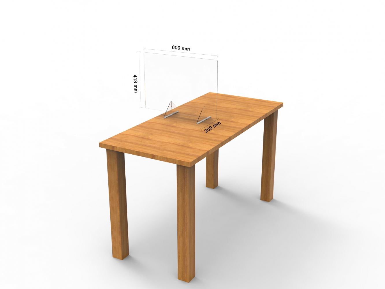 Tấm chắn phẳng bảo vệ chống giọt bắn tại nơi làm việc 60x40 cm