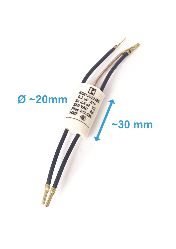Tụ điện Flex 212.636 mã K0413022480 loại X1Y 0,22µF