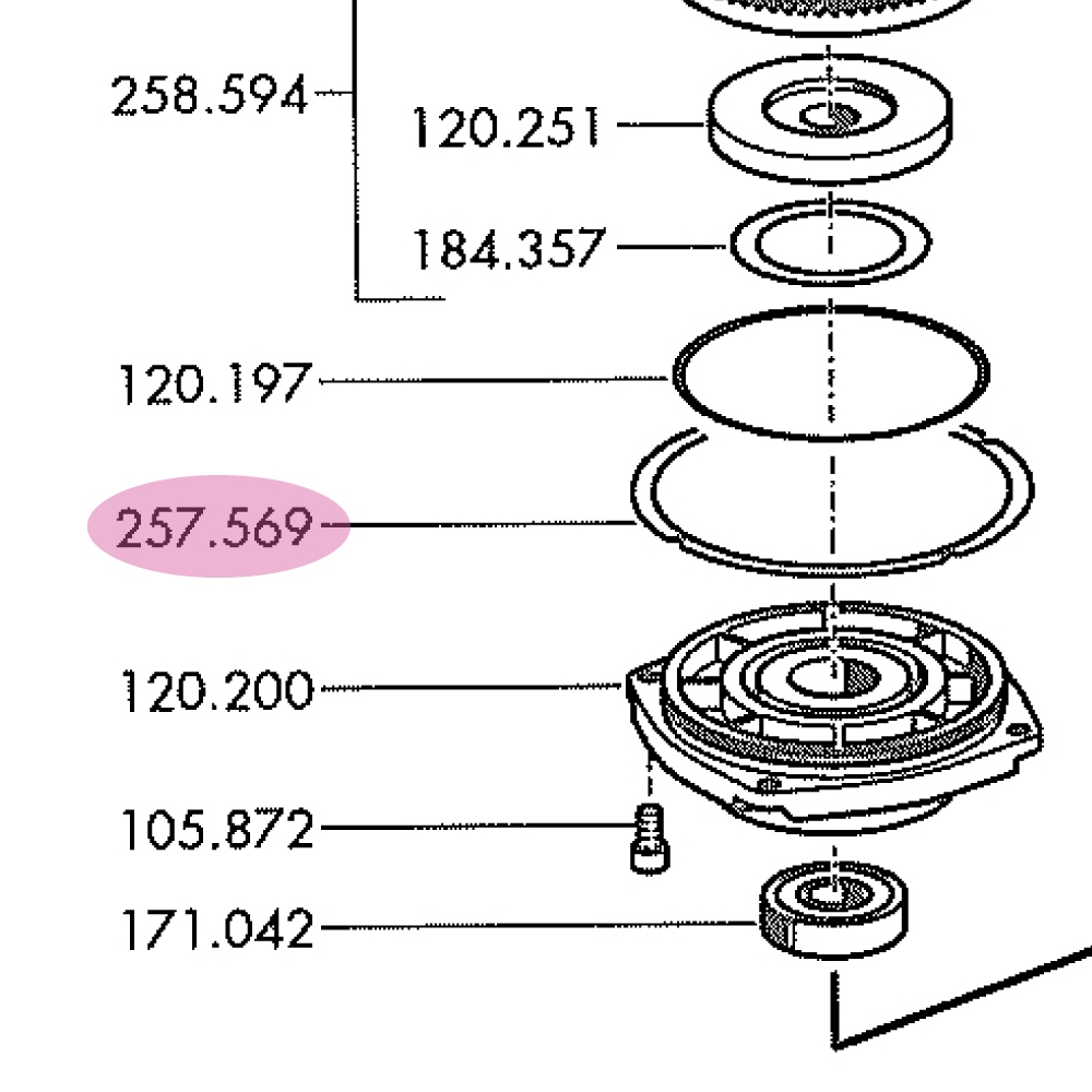 FLEX 257.569 Vòng đệm khoảng cách - phụ tùng thay thế chính hãng