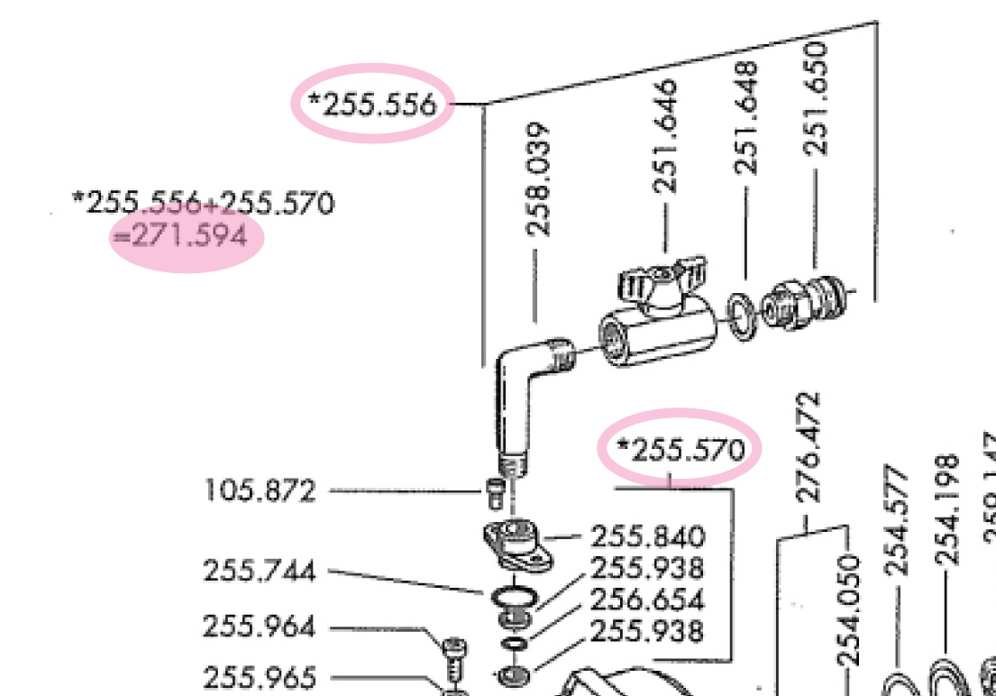 Flex 271.594 Bộ cấp nước - phụ tùng thay thế chính hãng