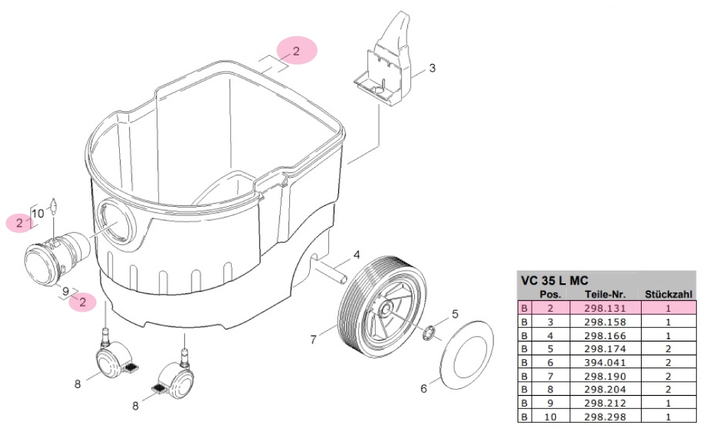 Gầu ngoạm Flex 298.131 S36 - phụ tùng thay thế