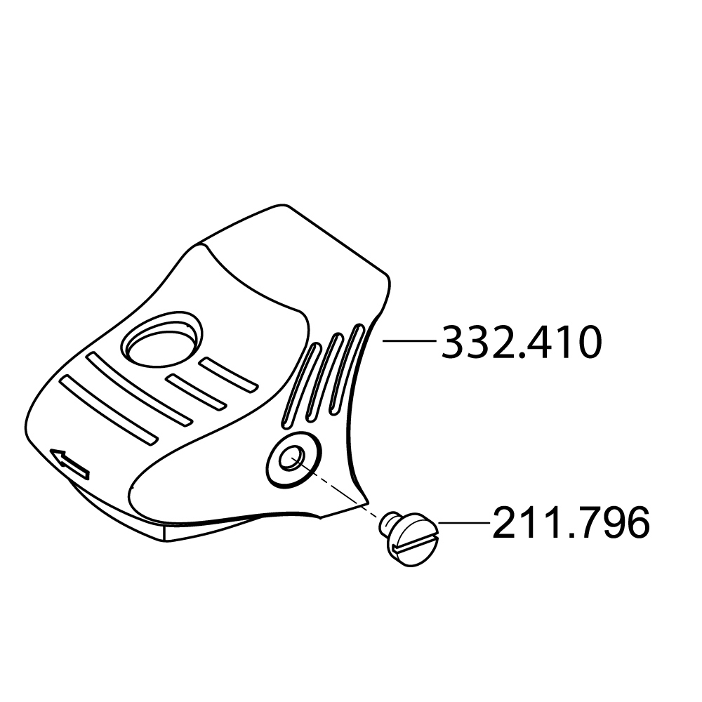 Nắp chụp Flex 332.410 màu đen cho máy XC3401 - phụ tùng thay thế chính hãng