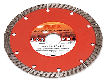 FLEX 334.464 Đĩa cắt kim cương Diamantjet Vi Speedcut đường kính 140 mm