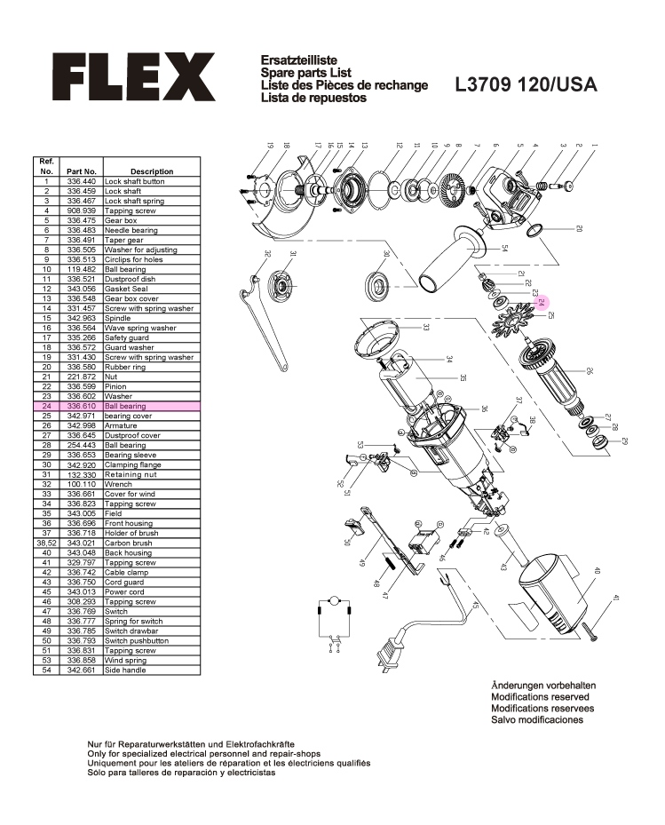 Vòng bi Flex 336.610 cho máy L3709