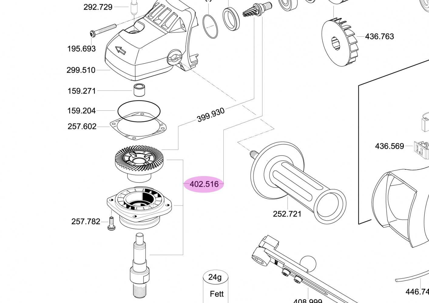 Bộ sửa chữa FLEX 402.516 cho PE14-3 -KH - phụ tùng thay thế chính hãng