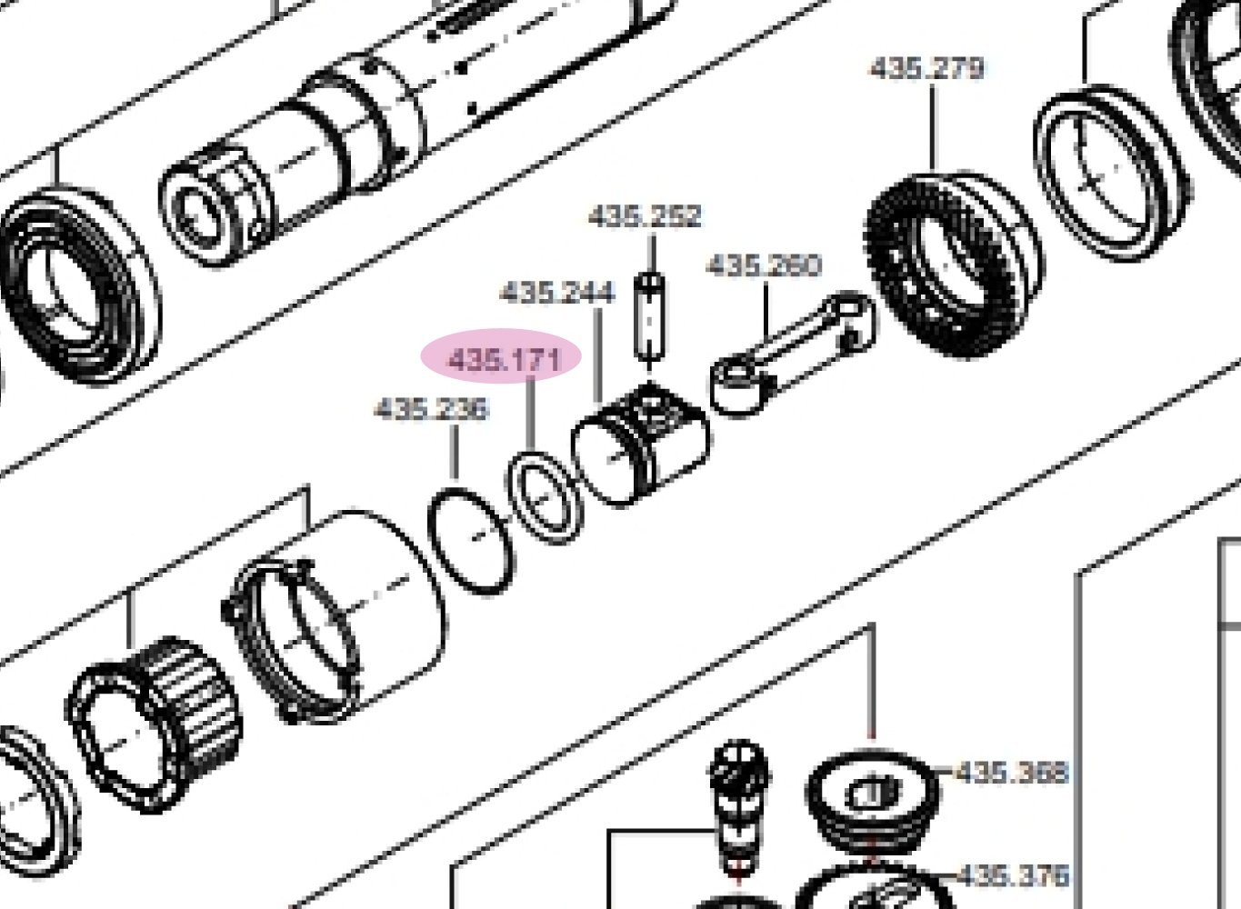 Gioăng cao su (O-Ring) Flex 435.171 CHE 4-32 - phụ tùng thay thế chính hãng