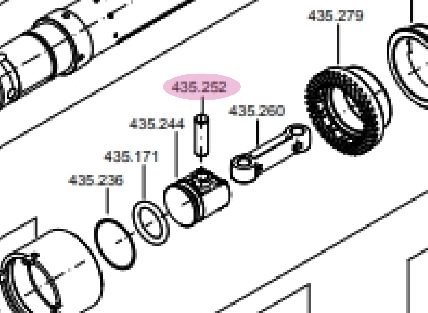Flex 435.252 Chốt piston máy CHE 4-32 - phụ tùng thay thế chính hãng