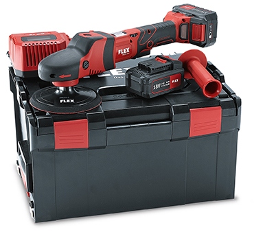 FLEX 447.153 PE 150 18.0-EC/5.0 Set Máy đánh bóng xoay cầm tay dùng pin