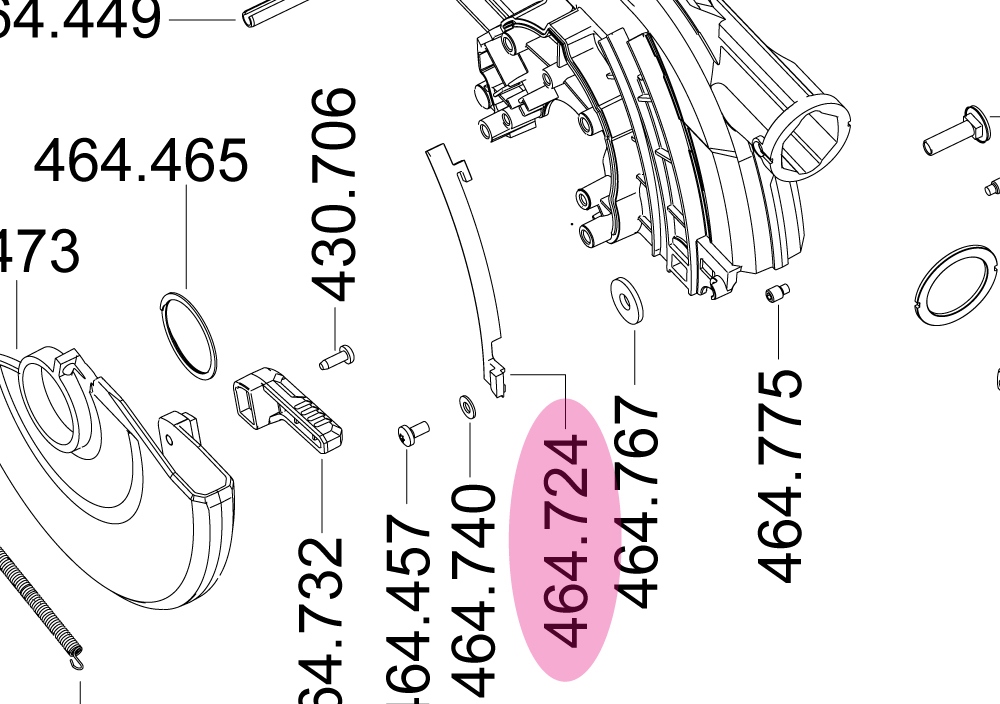 FLEX 464.724 Lò xo kéo CS 62 18.0 - phụ tùng thay thế chính hãng