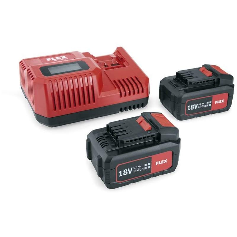 Bộ sạc nhanh Flex 532.739 Power Set 55 R 10.8/18V kèm 2 pin 18V 5Ah