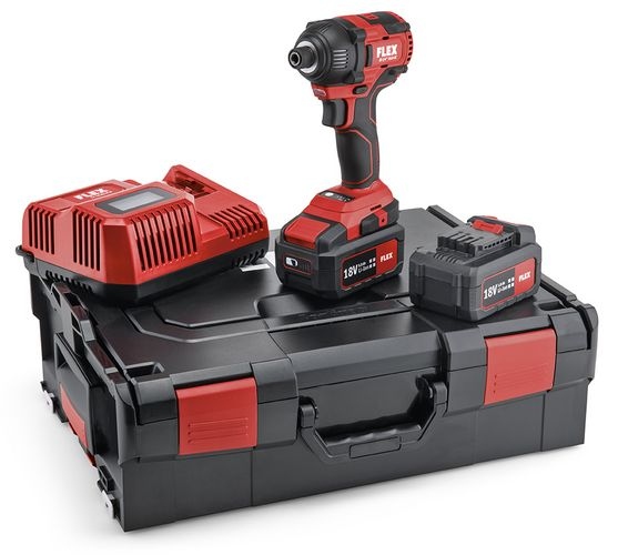 Máy vặn vít động lực dùng pin Flex 504.920 ID 1/4 18.0-EC/5.0 đầu gài 1/4 inch kèm bộ phụ kiện đầu khẩu