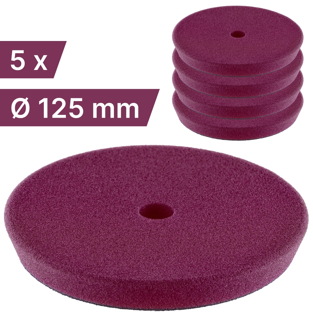 FLEX 532.653 PP-M 125 Phớt đánh bóng đa năng độ cứng trung bình màu tím 5 chiếc