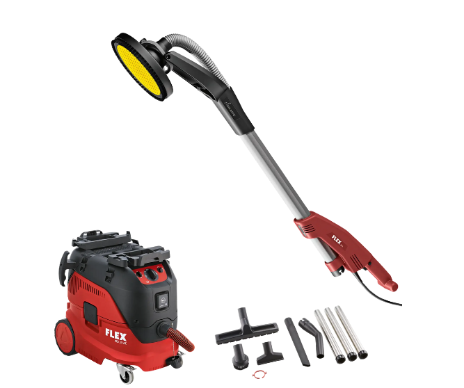Máy mài tường Flex 532.448 GE 5 Giraffe + Máy hút bụi an toàn VCE 33 L AC - Bộ sản phẩm