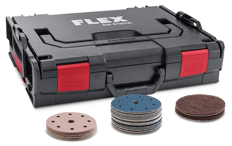 Bộ dụng cụ sơn FLEX 393.436 P-Box SE 14-2 125 dùng cho xử lý bề mặt