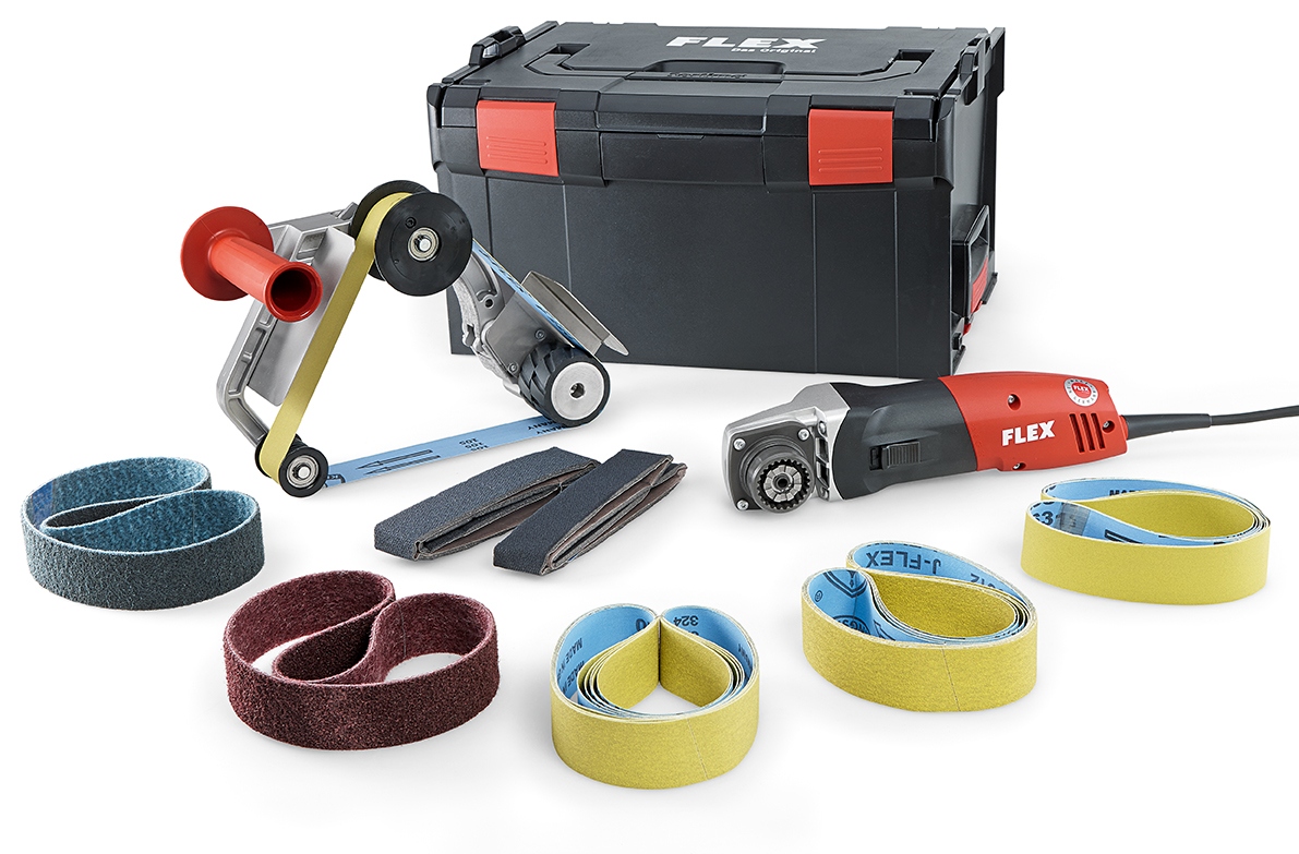 FLEX 433.446 BRE 14-3 125 Bộ máy mài đai đánh bóng ống TRINOXFLEX