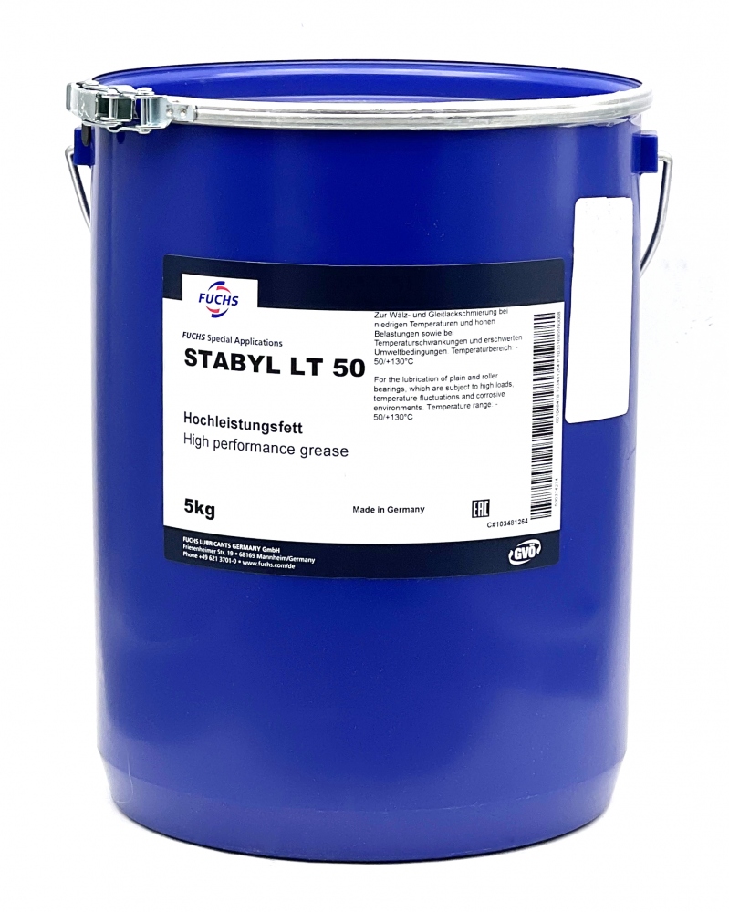Mỡ đặc chủng gốc xà phòng Lithium Fuchs Stabyl LT 50, cấp độ NLGI 2, thùng 5kg