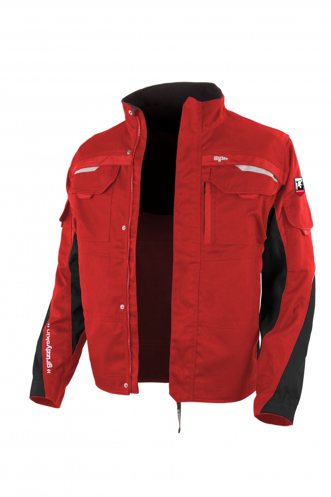 Áo khoác bảo hộ Grizzlyskin GIM3902 IRON vải Lyocell đỏ-đen S-6XL