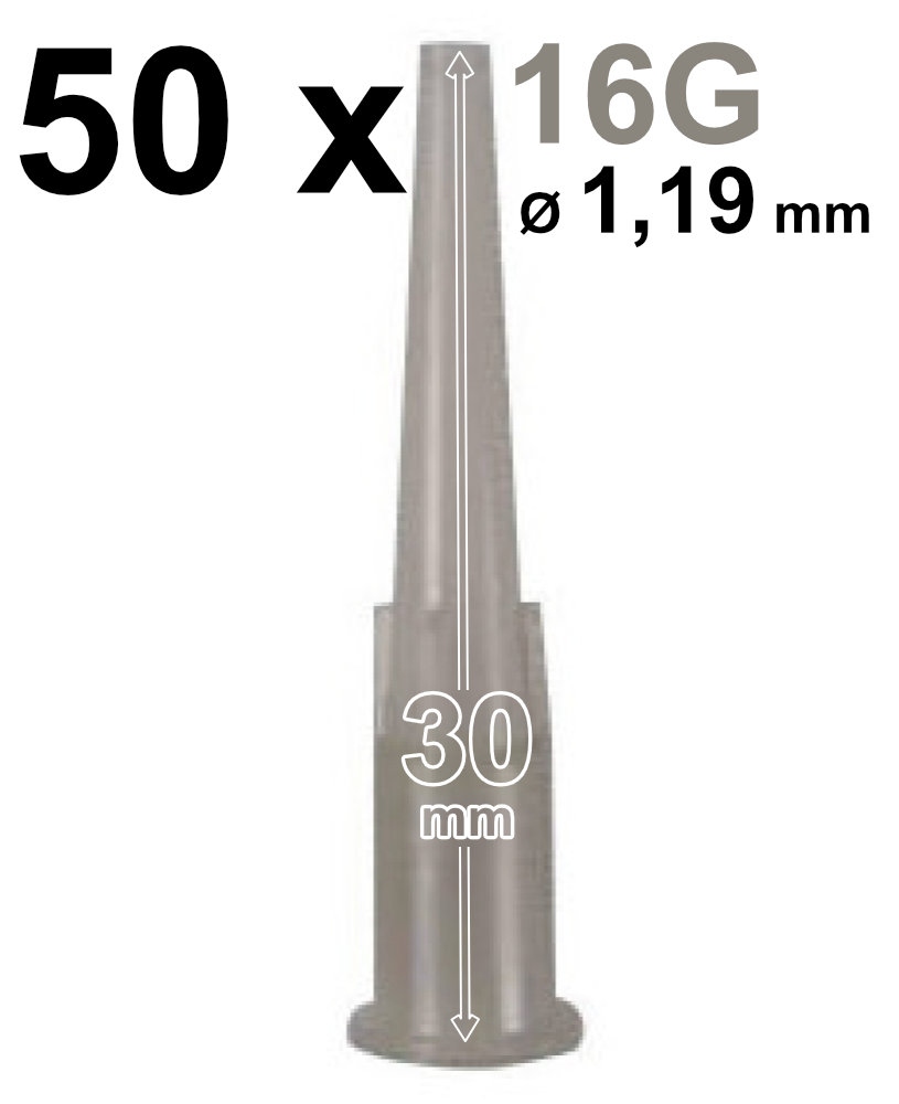 Bộ kim bơm keo đầu côn Loctite 97221 gồm 50 kim 16G màu xám