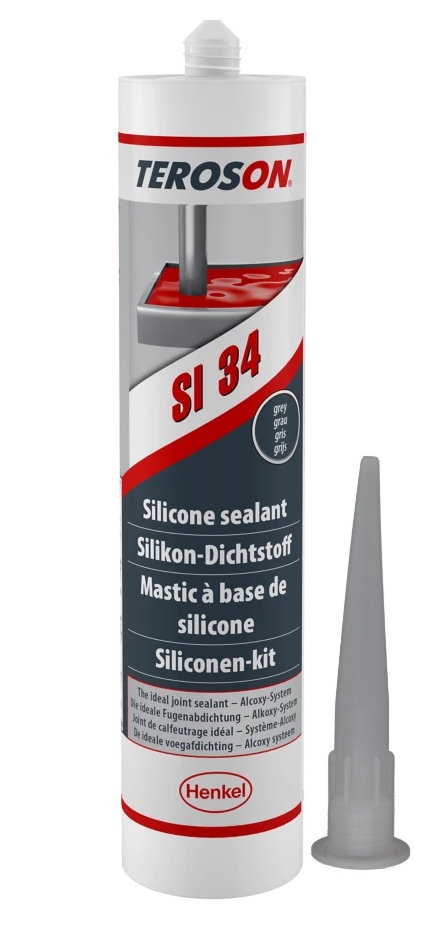 Keo silicone Teroson SI 34 dạng ống màu xám 300ml
