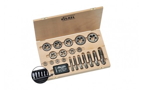 Völkel 48621 HexTap Bộ taro hai đầu và bàn ren lục giác M3-M20