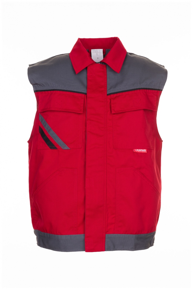 Áo vest bảo hộ Planam 2366 Highline màu đỏ/xám chì/đen