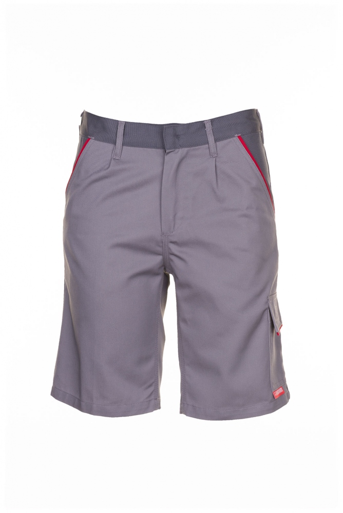 Quần short bảo hộ Planam 2371 HIGHLINE, màu xám/xám đá/đỏ thoải mái, kích cỡ XS-4XL