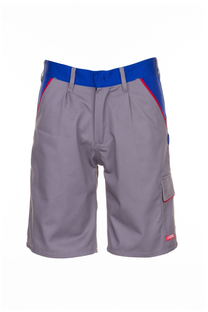 Quần short bảo hộ lao động Planam 2373 HIGHLINE, thoải mái, màu xám/xanh dương/đỏ, size XS-4XL