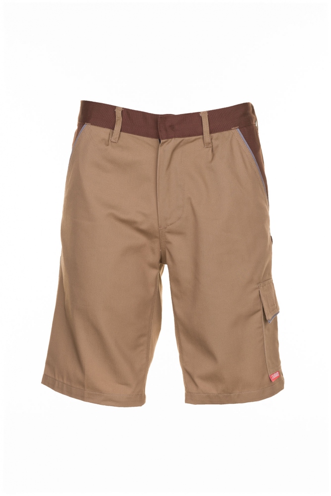 Quần short bảo hộ lao động Planam 2374 HIGHLINE, thoải mái, màu kaki/nâu/xám, kích cỡ XS-4XL