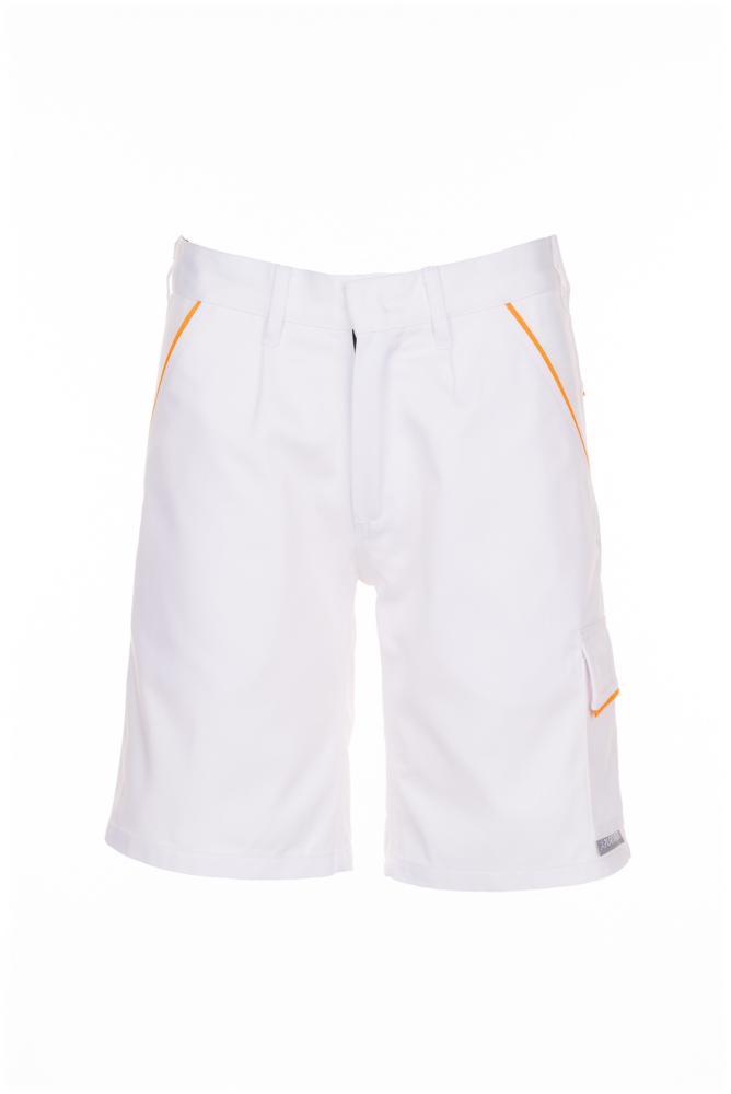 Quần short bảo hộ lao động Planam 2377 HIGHLINE, thoải mái, màu trắng/vàng, size XS-4XL