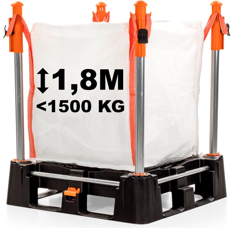Hệ thống xử lý và lưu trữ túi chứa hàng (big bag) độc đáo Indus Neva - chiều cao 1,80m