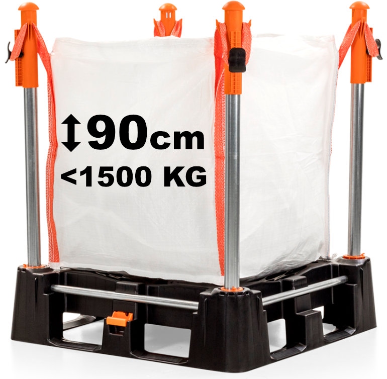 Hệ thống lưu trữ và xử lý túi jumbo (big bag) độc bản Indus Neva chiều cao 90cm