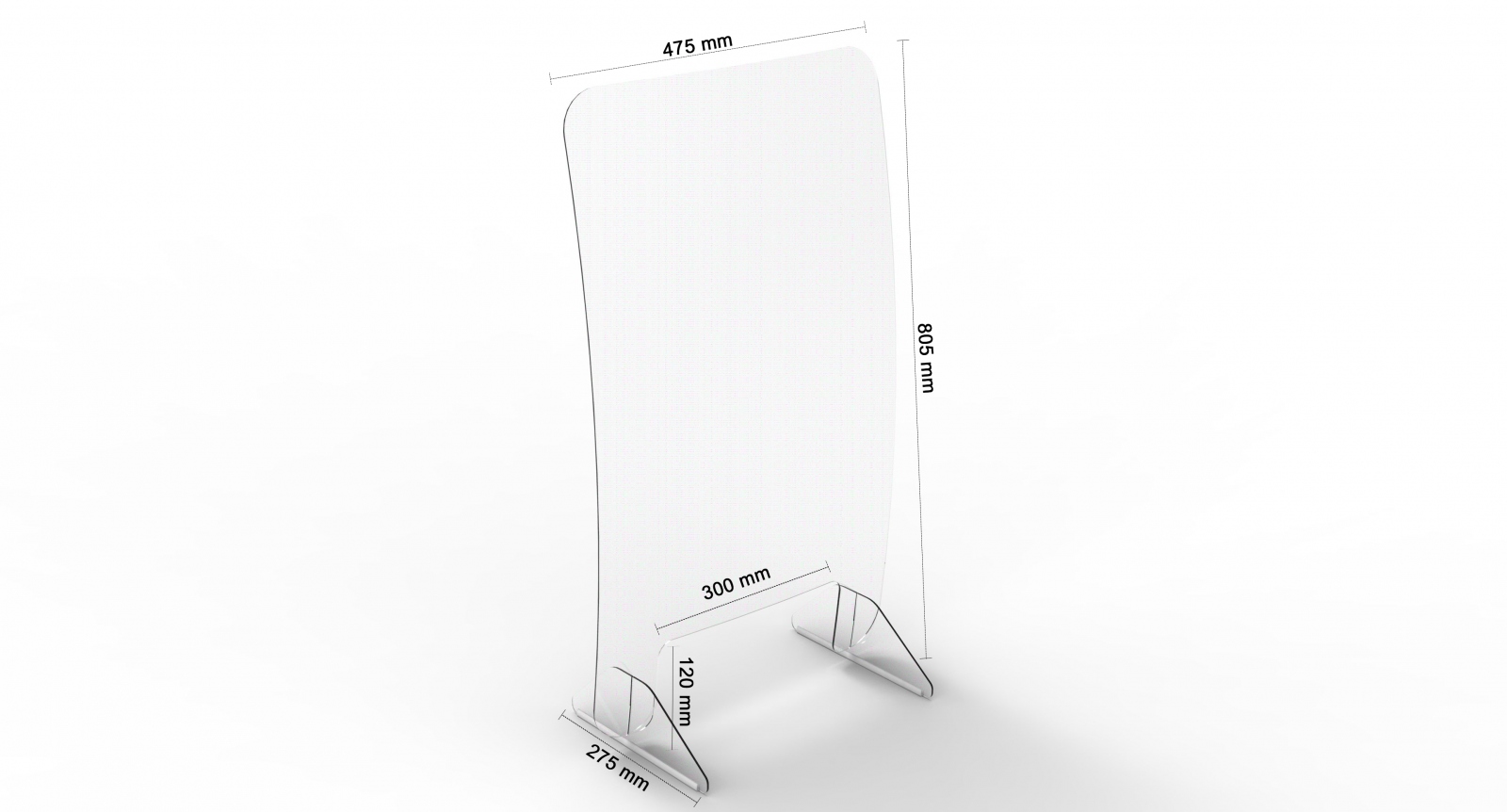 Tấm chắn phòng chống lây nhiễm tại nơi làm việc 48x80 cm