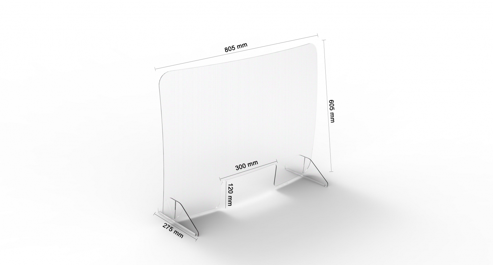 Tấm chắn ngăn giọt bắn phòng dịch cho nơi làm việc 60x80 cm