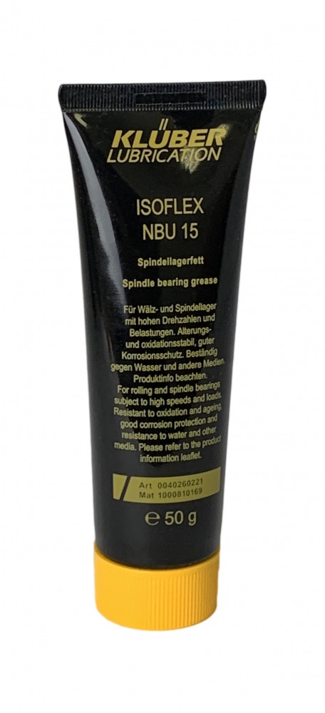 Mỡ bôi trơn vòng bi trục chính tốc độ cao Klüber ISOFLEX NBU 15, dạng tuýp 50g