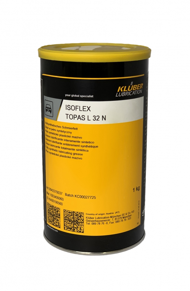 Mỡ bôi trơn chuyên dụng chịu nhiệt độ thấp Klüber ISOFLEX TOPAS L 32 N hộp 1 KG