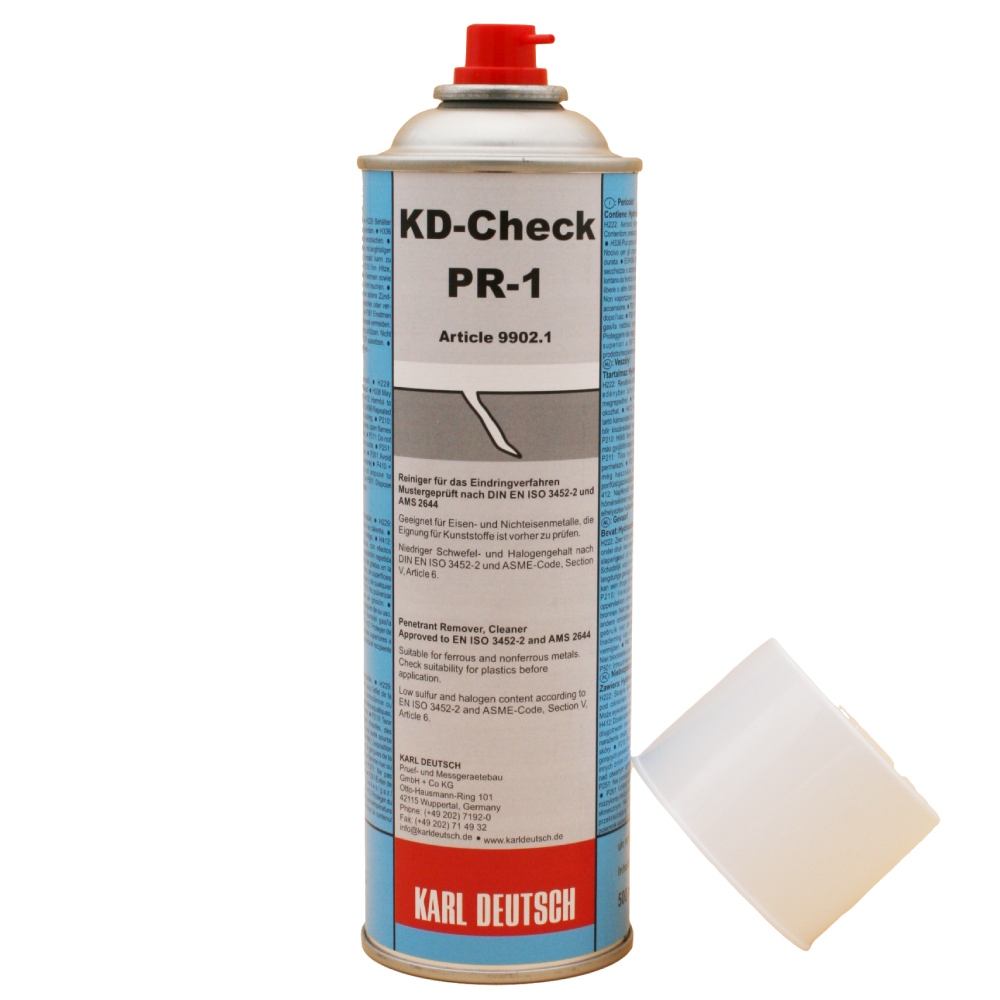 KD-CHECK PR-1 Chất tẩy rửa kiểm tra vết nứt tiêu chuẩn ISO 3452-2 Bình xịt 500ml