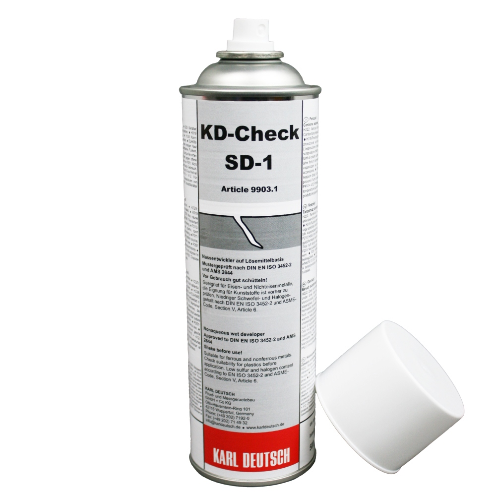 Thuốc hiện khuyết tật dạng ướt KD-CHECK SD-1 dùng cho kiểm tra vết nứt tiêu chuẩn ISO 3452-2 Bình xịt 500ml