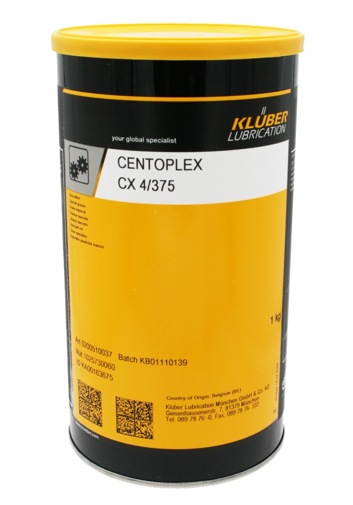 Mỡ bôi trơn bánh răng tốc độ cao Klüber Centoplex CX 4/375 1kg