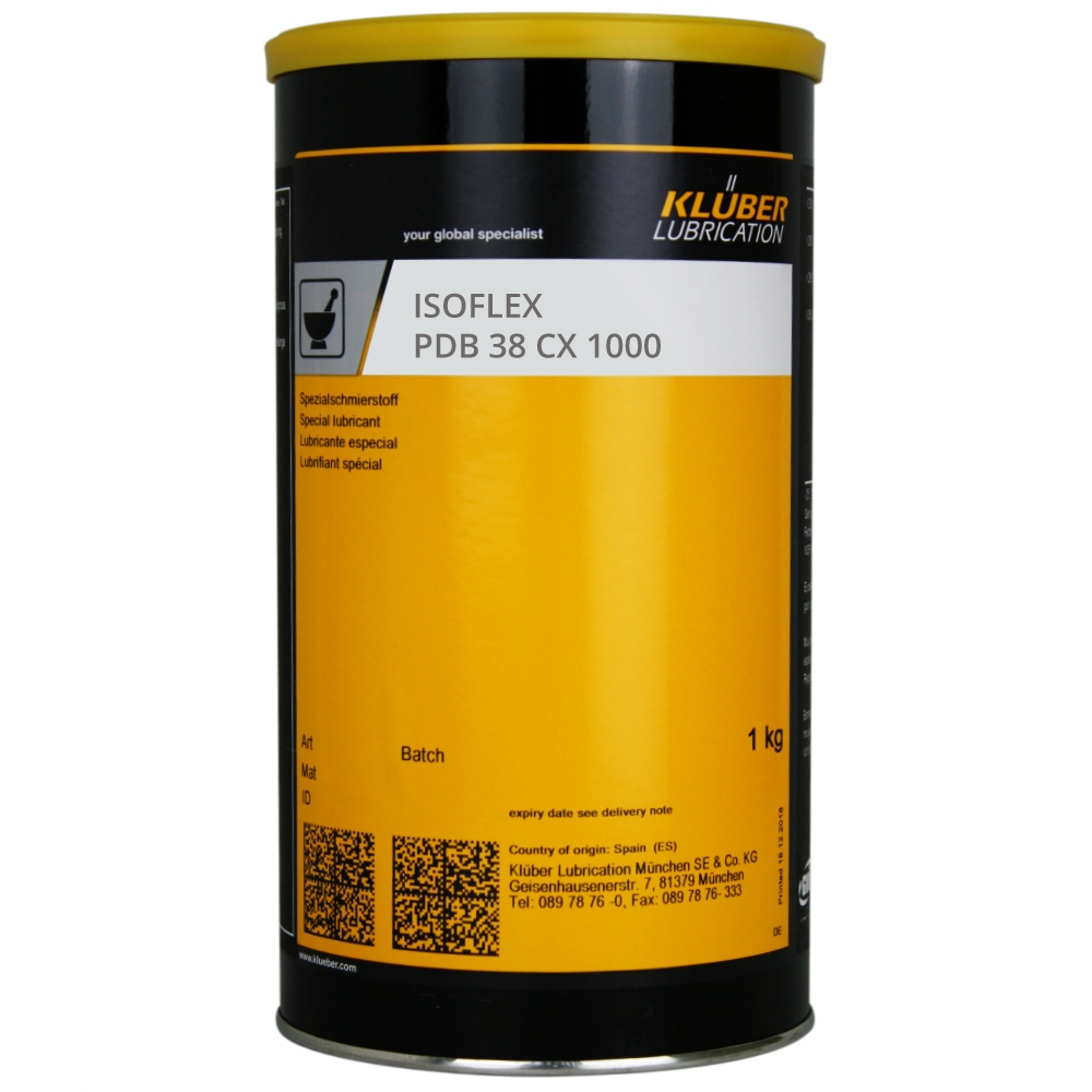 Mỡ lỏng chịu nhiệt độ thấp Klüber ISOFLEX PDB 38 CX 1000 hộp 1kg