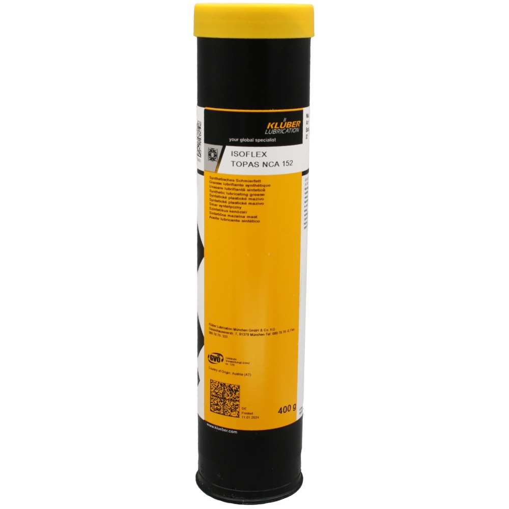 Mỡ bôi trơn tổng hợp dài hạn Klüber Isoflex Topas NCA 152 dạng tuýp 400g