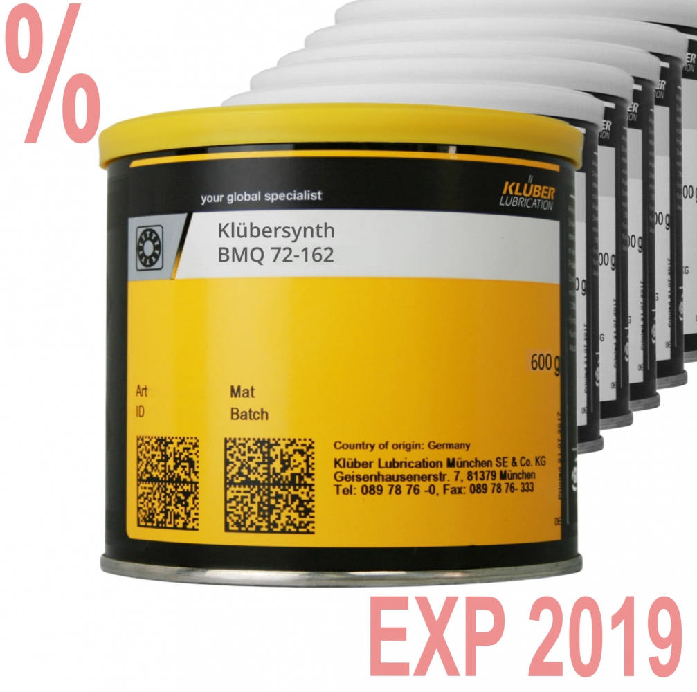 Mỡ bôi trơn Klübersynth BMQ 72-162, Hạn sử dụng trước năm 2019, 600g