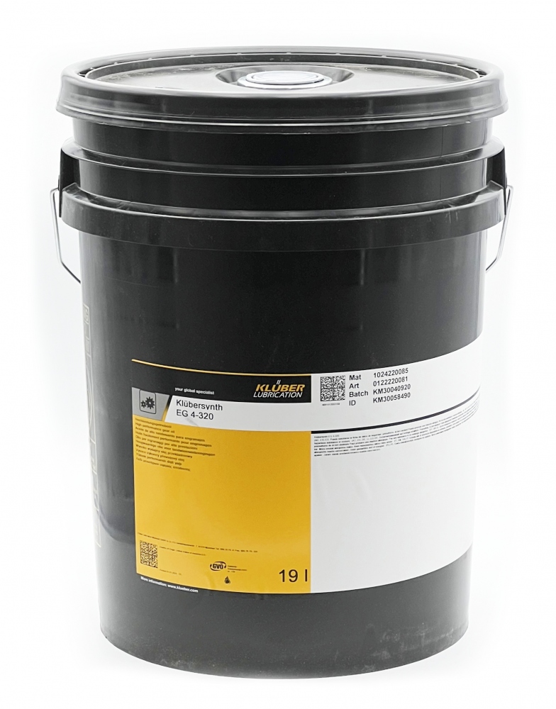 Dầu bánh răng hiệu suất cao Klüber Klübersynth EG 4-320 can 19 lít