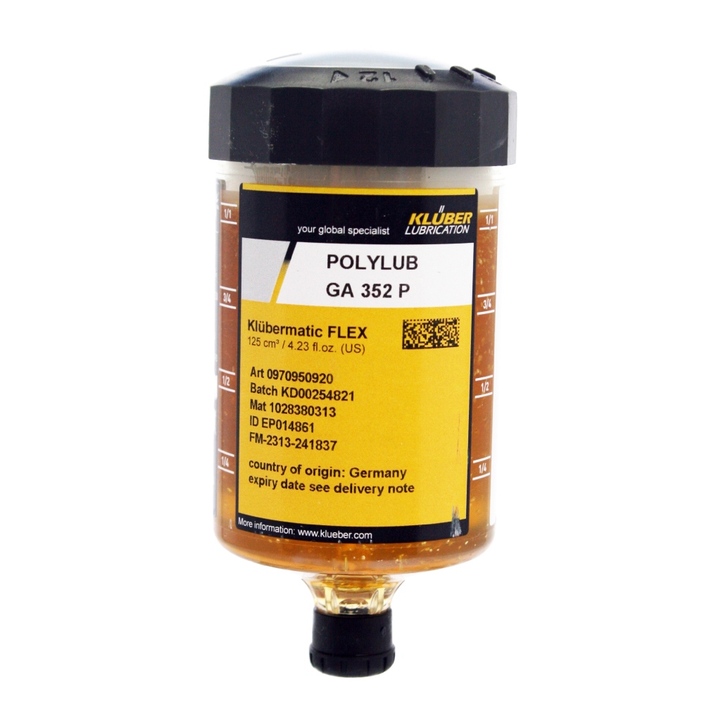 Mỡ bôi trơn bám dính dài hạn Klüber POLYLUB GA 352 P 125ccm